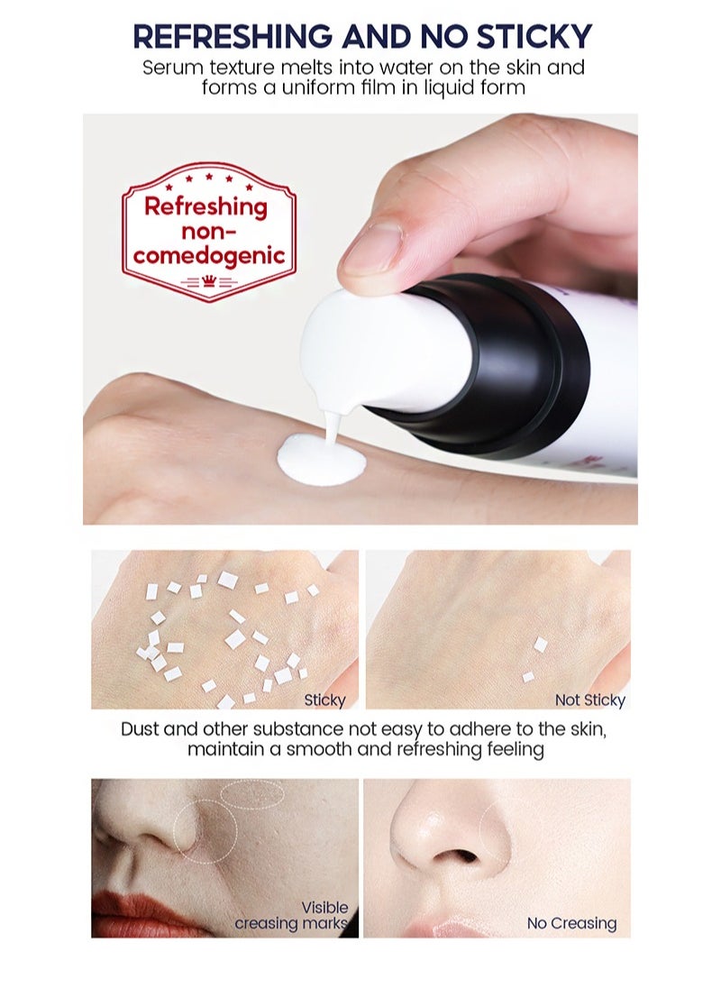 Niacinamide Whitening Sunscreen Cream， SPF50+ PA++++ UVA/UVB Sunblock for Face Body Skin Protect 5X Ceramide Skin Barrier Repair Anti-aging Brightening Fade Dark Spots Freckles Moisturizing（30g）