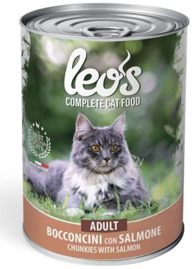 LEOS - Complete Adult Cat Food With Salmon 415 G - Image 1