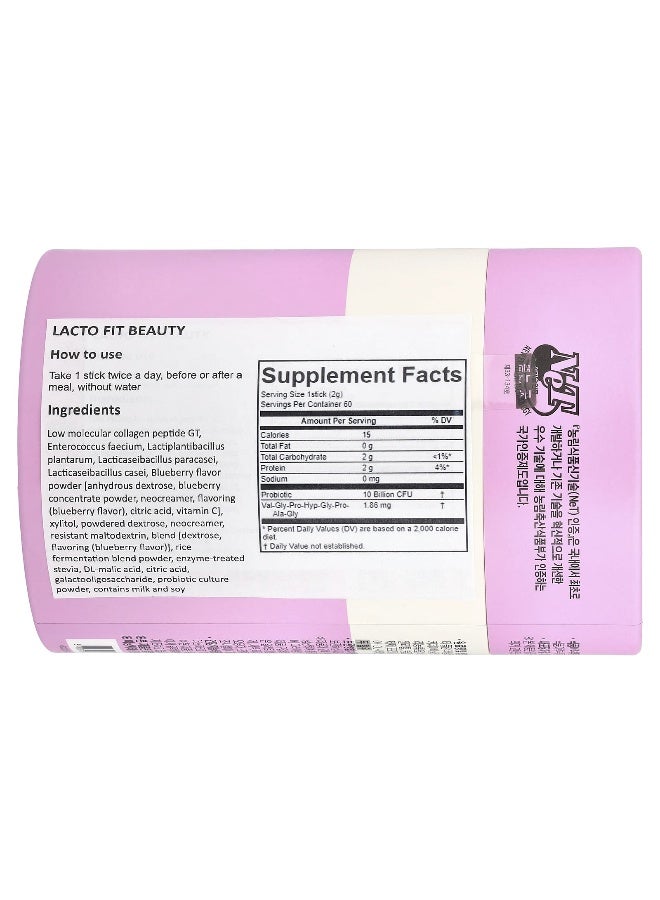 Lacto-fit Lactofit, Probiotic, Beauty, 60 Sticks, (2 g) Each  - Image 2