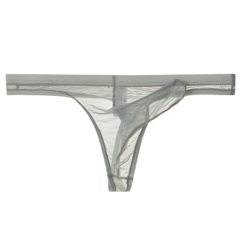 Mens Ultra-Thin Mesh Thong Breathable Elephant Trunk Underwear Black  - Image 5