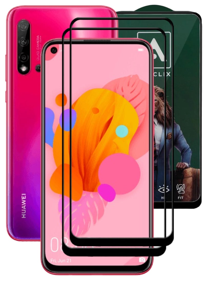 ACLIX 2 Pieces Antistatic ESD Dustproof Premium Quality High Definition Tempered Glass Screen Protector Designed For Huawei nova 5i - Image 1