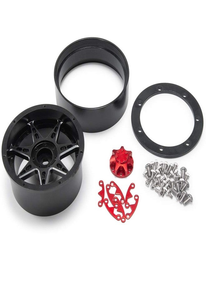 QUE-T 2.2" Metal Beadlock Wheel Rims Set for RC 1/10 Crawler TRX4 SCX10 90046 Pack of 4 - Image 3
