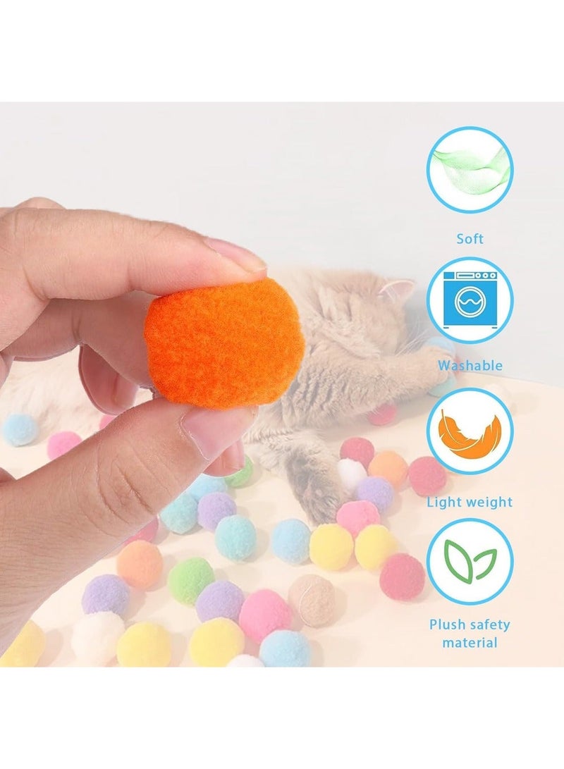 Dougez Interactive Cat Toy Set with Pom Pom Balls and Launcher - Fun for Indoor Cats - Image 2