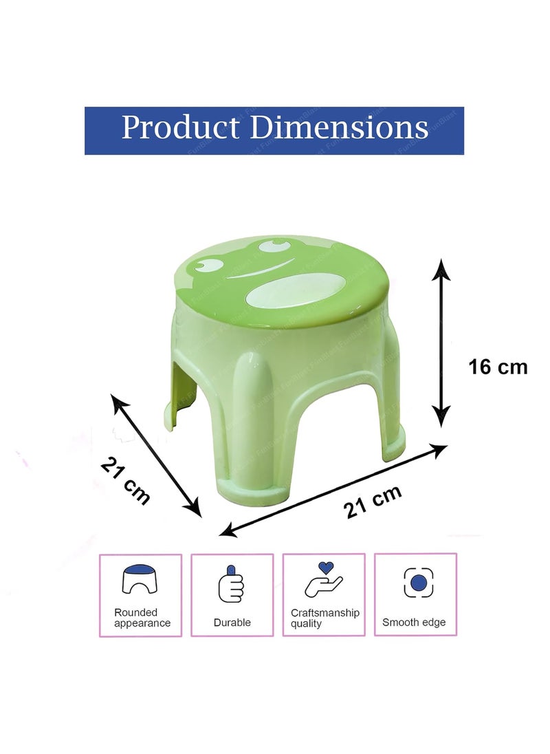 FunBlast FunBlast Round Shaped Plastic Stool 21 cm Super Strong Sitting Stool for Kids and Adults  - Image 2