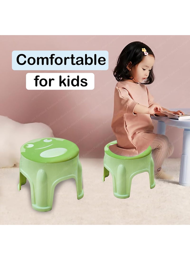 FunBlast FunBlast Round Shaped Plastic Stool 21 cm Super Strong Sitting Stool for Kids and Adults  - Image 5