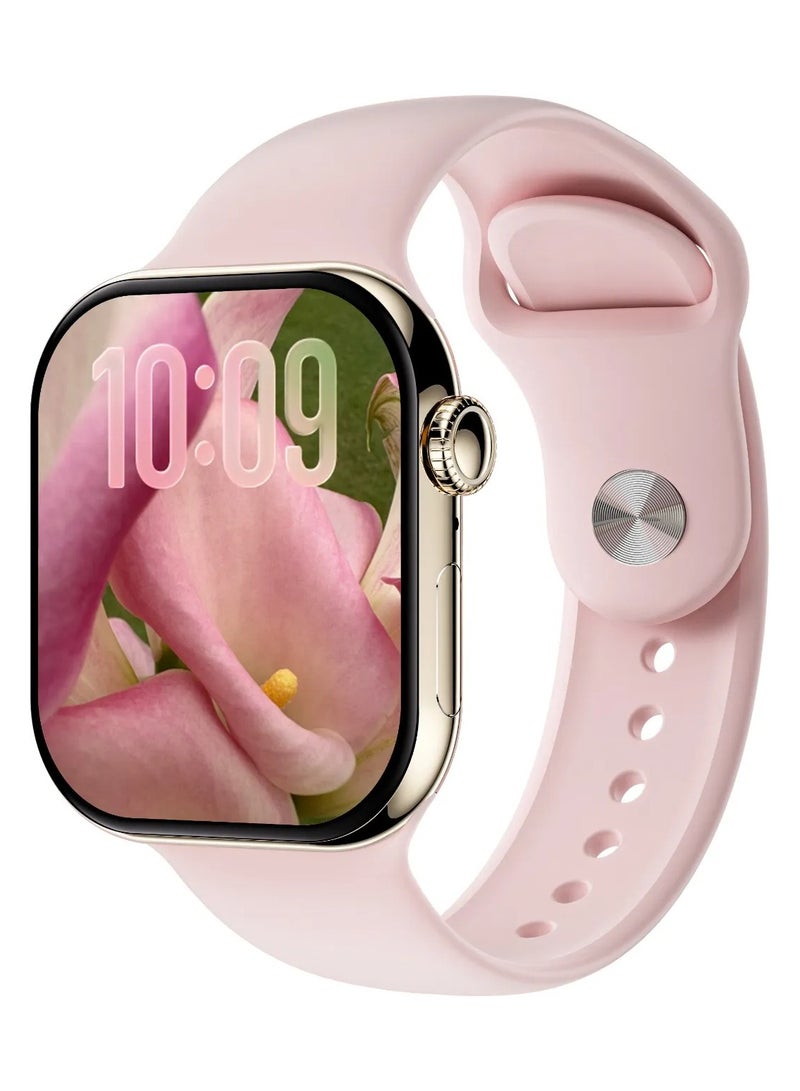 GREEN LION Communicate Smart Watch 2.07 inch HD IPS Display Compatible with iOS & Android / Ai Assistant ChatGPT / Bluetooth Calls / Smartwatch / Built-In Game, WhatsApp, Flashlight, Ai Painting Mode, Find My Watch - Pink - Image 1