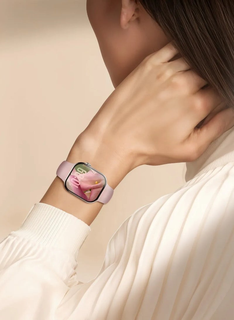 GREEN LION Communicate Smart Watch 2.07 inch HD IPS Display Compatible with iOS & Android / Ai Assistant ChatGPT / Bluetooth Calls / Smartwatch / Built-In Game, WhatsApp, Flashlight, Ai Painting Mode, Find My Watch - Pink - Image 2