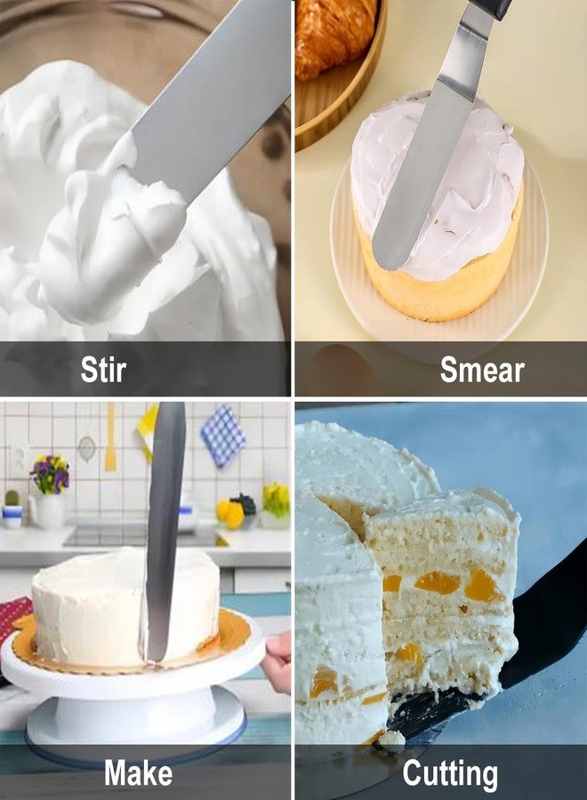 Lmoszuak 12" large Angled Icing Spatula,Lmoszuak Professional food grade stainless steel cake spatula,with Sturdy & Durable Handle Cake Spatula,Frosting smoother spatulas for cake decorating,Baking - Image 3