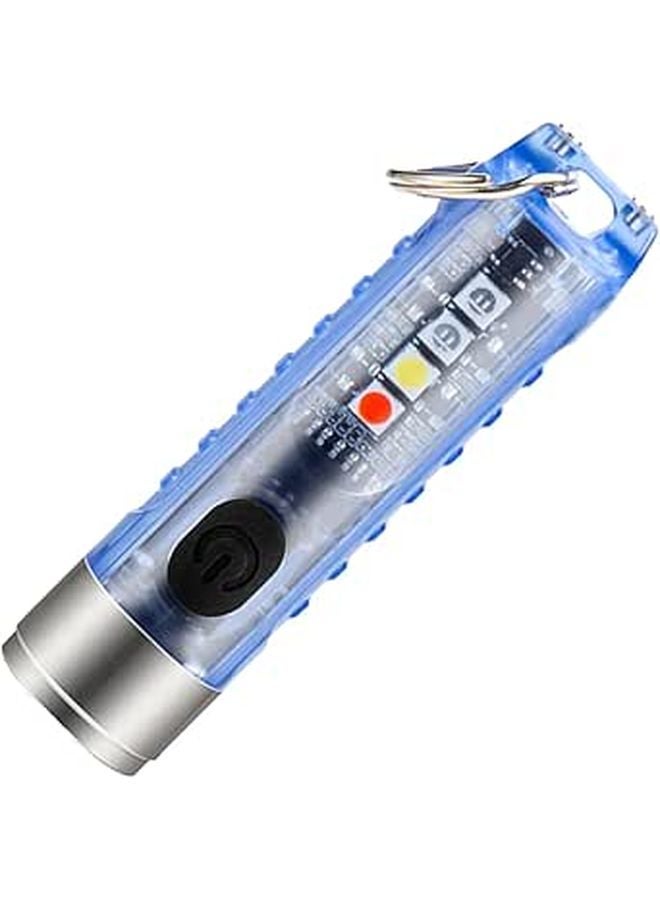 Adjustable Mini LED Keychain Flashlight USB Rechargeable Tiny Torch High Brightness Portable Light - Image 1