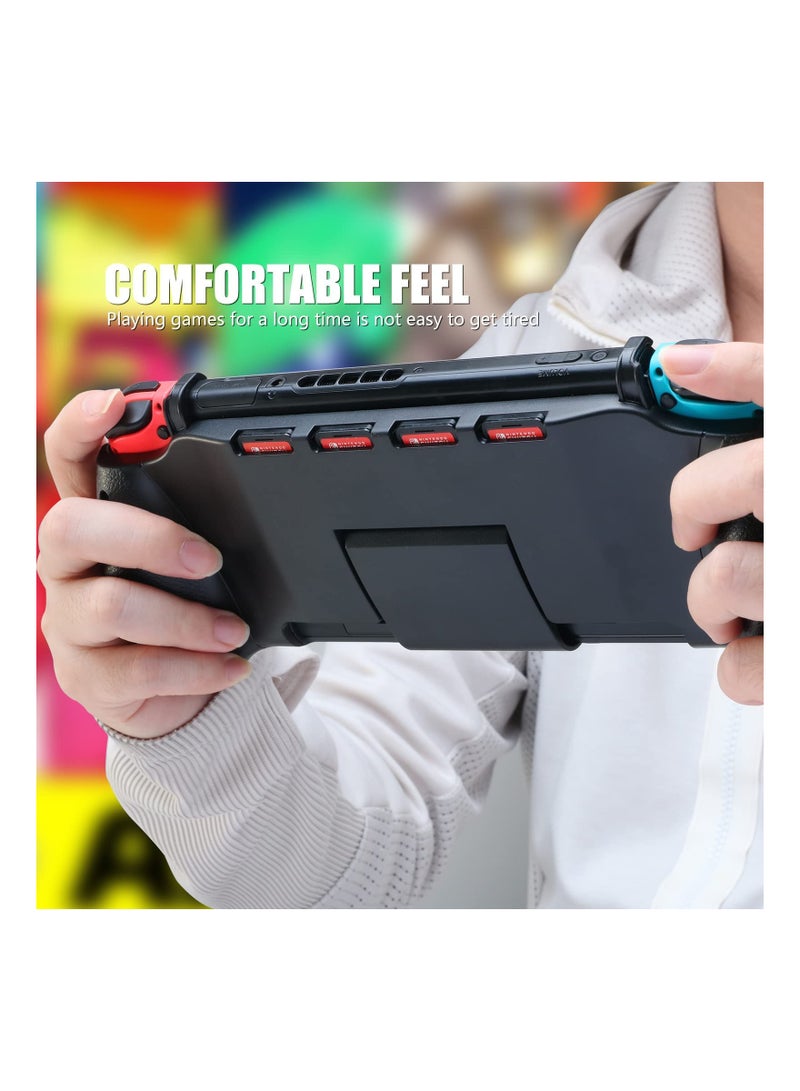 SYOSI Fit for Switch OLED Grip, MAKINGTEC for Switch OLED Accessories Grip with Game Storage and Kickstand, Hand Grip Compatible with for Nintendo Switch and for Switch OLED - Image 3