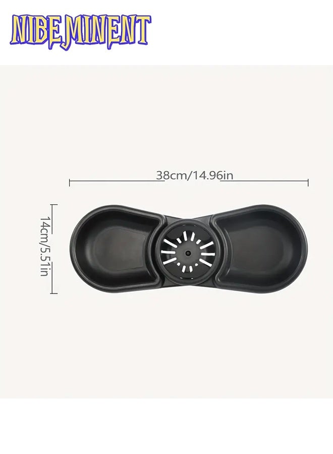 NIBEMINENT عربة متعددة الوظائف لحمل الوجبات مع مشابك مزدوجة لوضع الزجاجات والوجبات الخفيفة بسهولة، مثالية للسفر - Image 5