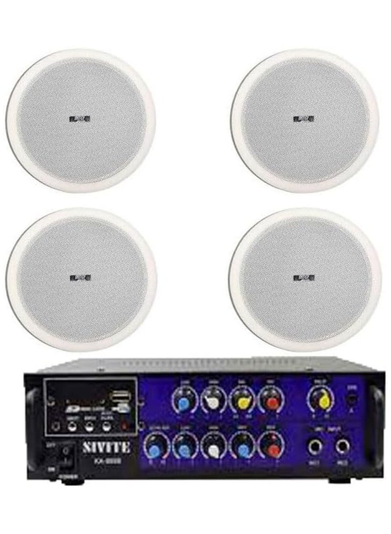 Sound System 4 Ceiling Speaker Amplifier - Image 1