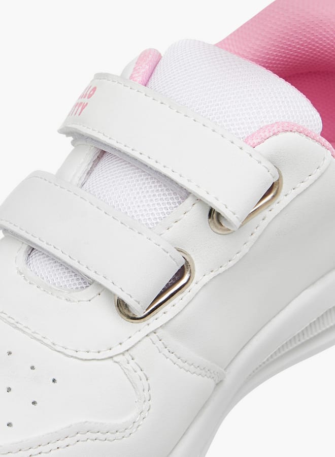 Hello Kitty Girls Printed Sneakers with Hook and Loop Closure - Image 4