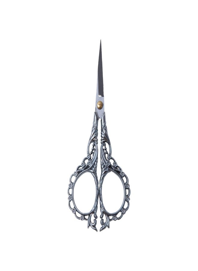NOVAL Vintage Stainless Steel Nail Scissors for Tips, Cuticle and Art Detailing, Silver - Image 1