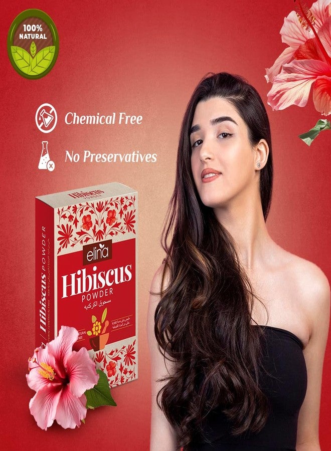 Elina Hibiscus Powder for Hair Growth 200Gm (100g x 2)| Pure & Natural Gudhal Flower Powder for Hair Care | Herbal Hair Pack for Grey Hair Treatment,Dry Scalp and Fizzy Hair - Image 3