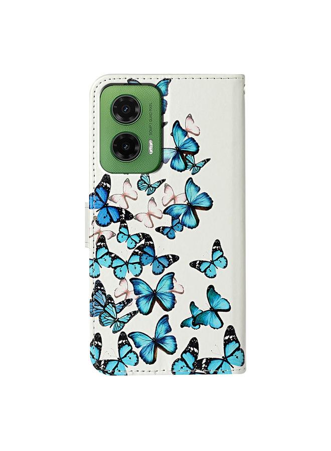 S-TOP Case For Motorola Moto G35 Colored Drawing Marble Pattern Leather Phone Case - Image 3