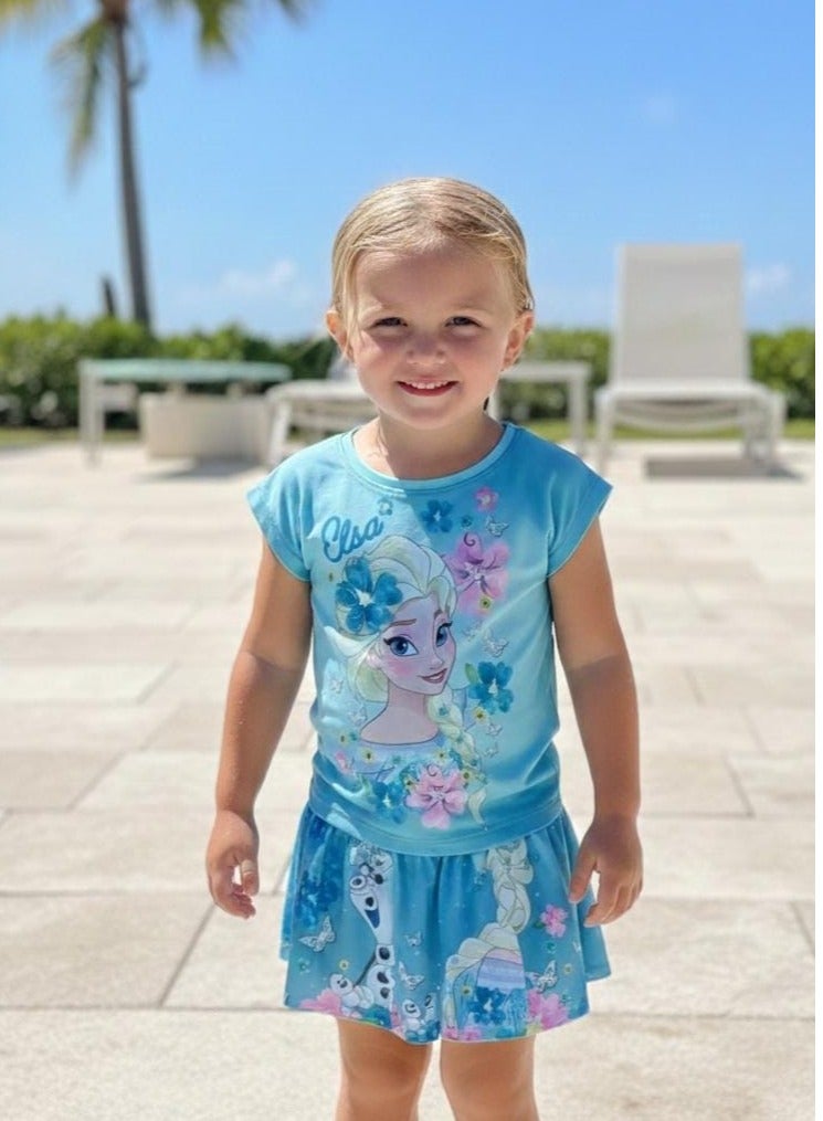 ديزني طقم فتاة فروزن (تي شيرت وتنورة) من قطعتين من كيدز تي في - Image 2
