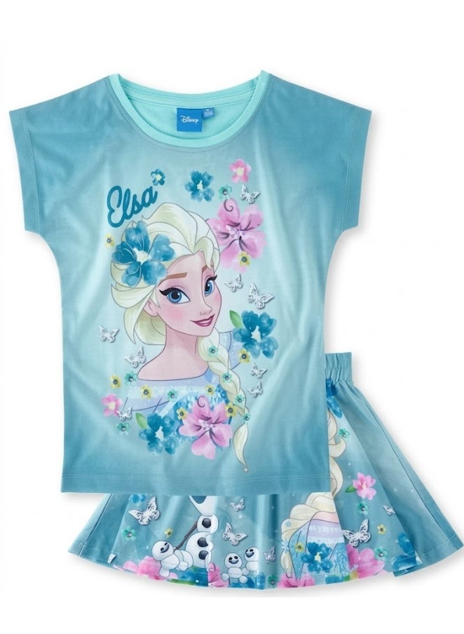 Disney Frozen Girl Set T-Shirt & Skirt Two Pieces by kids tv - Image 1
