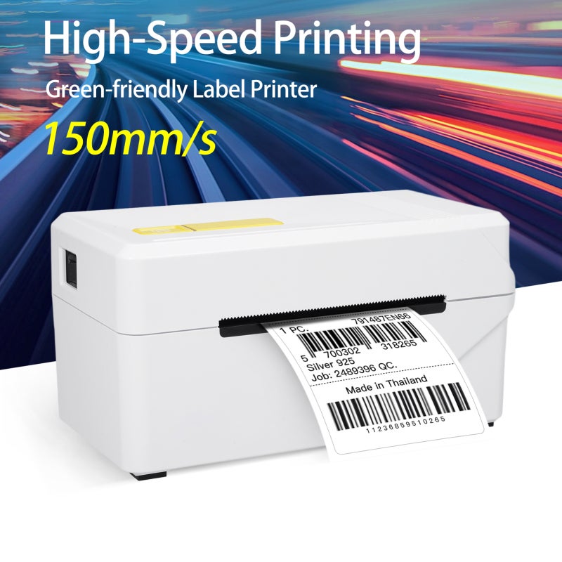 80mm Label Printer Wireless Desktop Thermal Printing Machine USB+BT Connection Support 1D 2D Barcode 40-80mm Print Width for Shipping Tags Business Restaurant Kitchen Supermarket Home Office Retail - Image 4