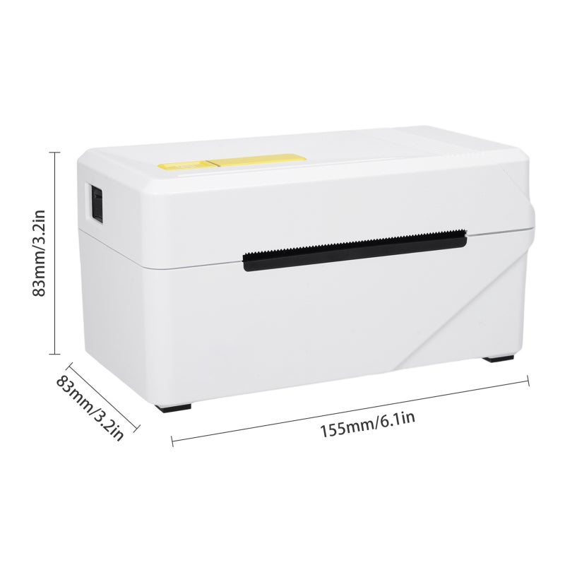 80mm Label Printer Wireless Desktop Thermal Printing Machine USB+BT Connection Support 1D 2D Barcode 40-80mm Print Width for Shipping Tags Business Restaurant Kitchen Supermarket Home Office Retail - Image 2