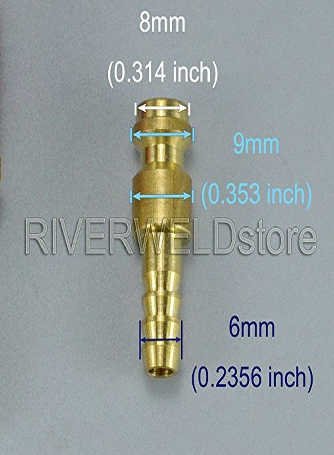 RIVERWELD Argon Quick Connect Fittings Hose Gold Connector for QQ300 PTA DB SR WP 17 18 26 TIG Welding Torch 1set - Image 2