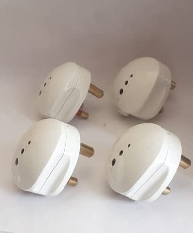 Plug Top 3 PIN 6A 240V, White |3 Pin Top|Electrical Top Pack of 4  - Image 1