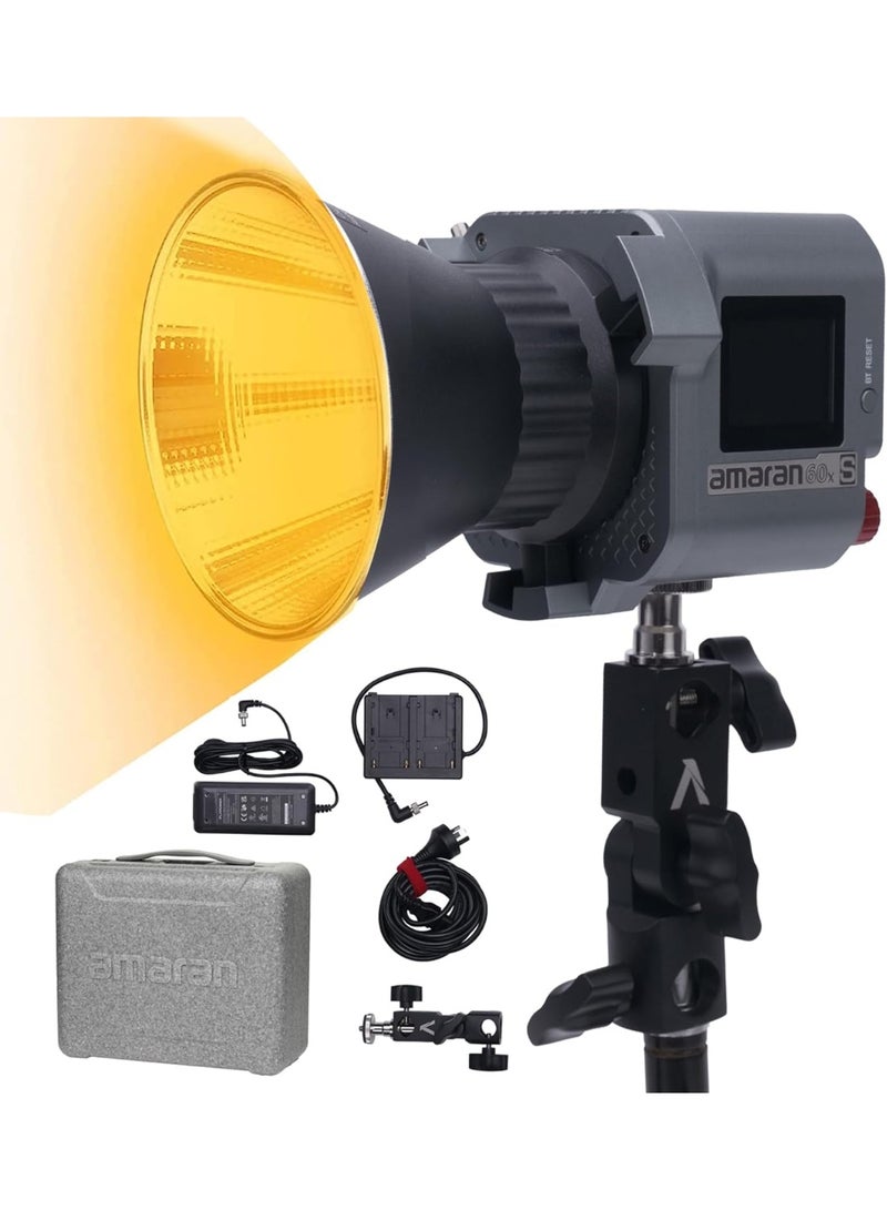Aputure amaran COB 60X S – 65W Bi-Color LED Video Light (2700K–6500K) with Bowens Mount, 45,100 Lux @ 1m Reflector, AC/DC Power, App Control – Professional Studio, Photography & Video Lighting - Image 2
