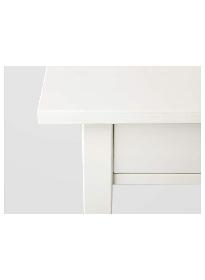 Zaboon Bedside table, white stain, 46x35 cm - Image 4