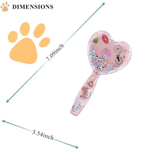 DEEUCHIS Small Dog Brush, Soft Dog Grooming Brush for Shih Tzus, Yorkies, Maltipoos, Maltese, Love Shape Puppy Massaging Pet Hair Brush, Cat Brush, for Small Dogs Cats of All Hair Types (Rose Pink) - Image 2