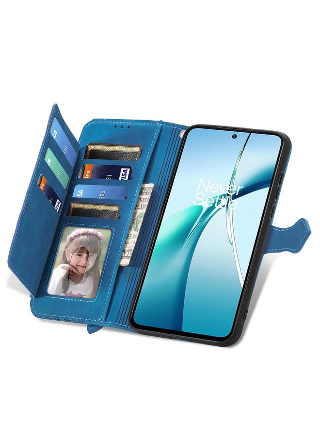 اس-توب جراب لهاتف Huawei nova 13 Pro مصنوع من الجلد بسحاب ونقوش زهور - Image 4