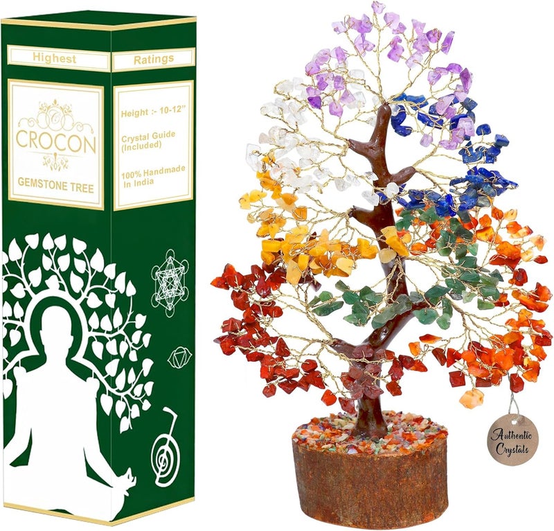 Amethyst Chakra Tree of Life  Crystal Tree for Positive Energy Feng Shui Decor  Handmade Gemstone Tree Good Luck Money Bonsai Purple Healing Crystals Meditation Stone Spiritual Mystical Gift