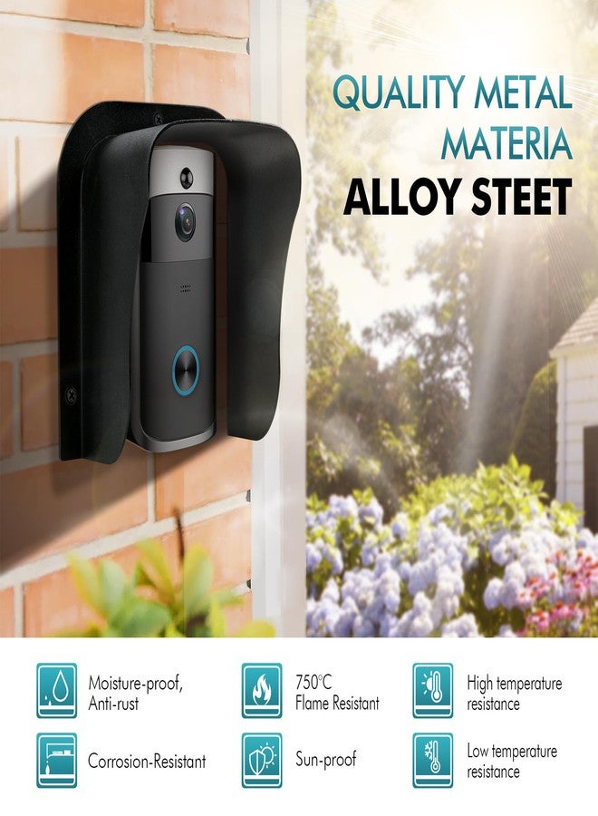 Laowu 2Pcs Ring Doorbell Weatherproof Cover, Large Metal Outdoor Camera Protector, Outdoor Keypad Cover Protector, Ring Video Doorbell Waterproof Cover, Camera Doorbell Cover - Image 3