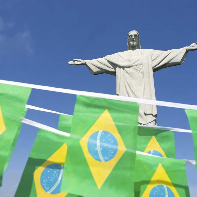 Anley Brazil String Flag Pennant Flags, Patriotic Events 7th of September Independence Day Decoration Sports Bars - 33 Feet 38 Flags - Image 5