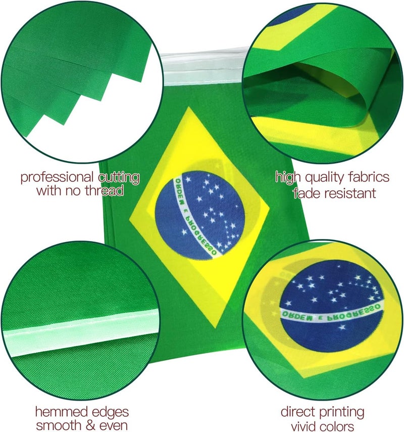 Anley Brazil String Flag Pennant Flags, Patriotic Events 7th of September Independence Day Decoration Sports Bars - 33 Feet 38 Flags - Image 2