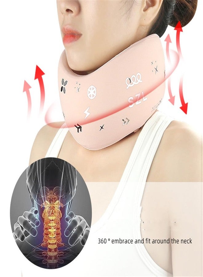 Xemz Neck Brace, Soft Memory Foam Cervical Collar Universal Neck Support Brace for Sleeping, Portable Neck Traction Equipment Forward Head Neck Posture Corrector for Women Men Spine Pressure (Gray) - Image 3