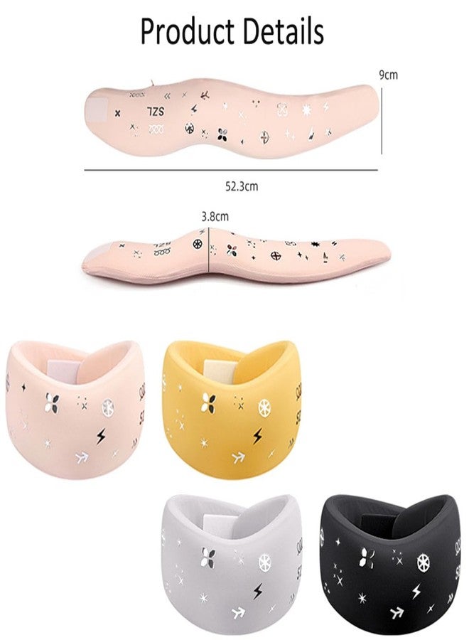 Xemz Neck Brace, Soft Memory Foam Cervical Collar Universal Neck Support Brace for Sleeping, Portable Neck Traction Equipment Forward Head Neck Posture Corrector for Women Men Spine Pressure (Gray) - Image 2