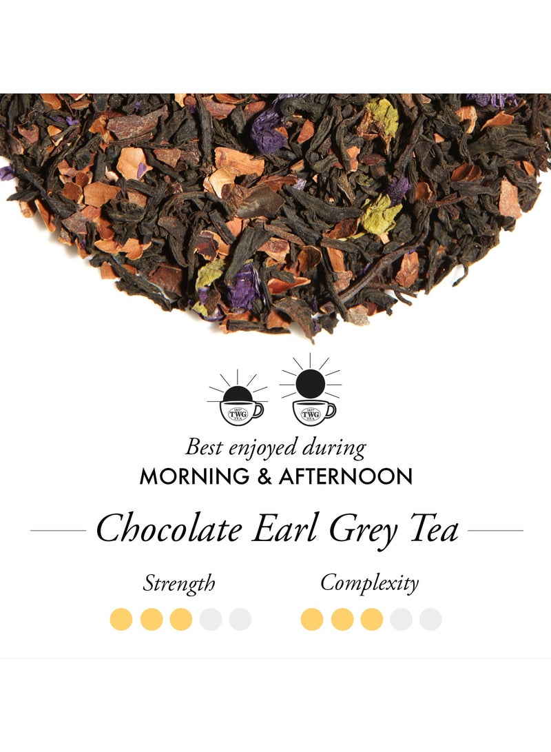 TWG Tea Chocolate Earl Grey | Loose Leaf Black Tea Blend in Caviar Tea Tin Gift, 100g - Image 2