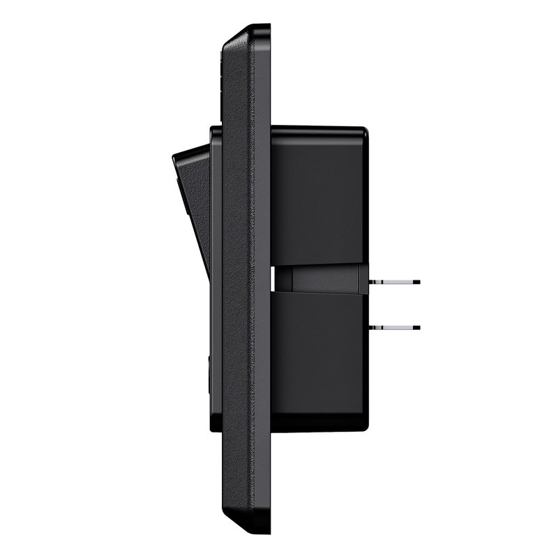 Leisure LED Modern Single SPST On-Off Switch with Bezel, 12-Volt, for RV, Trailer, Camper, with Label Sticker (Black) - Image 5