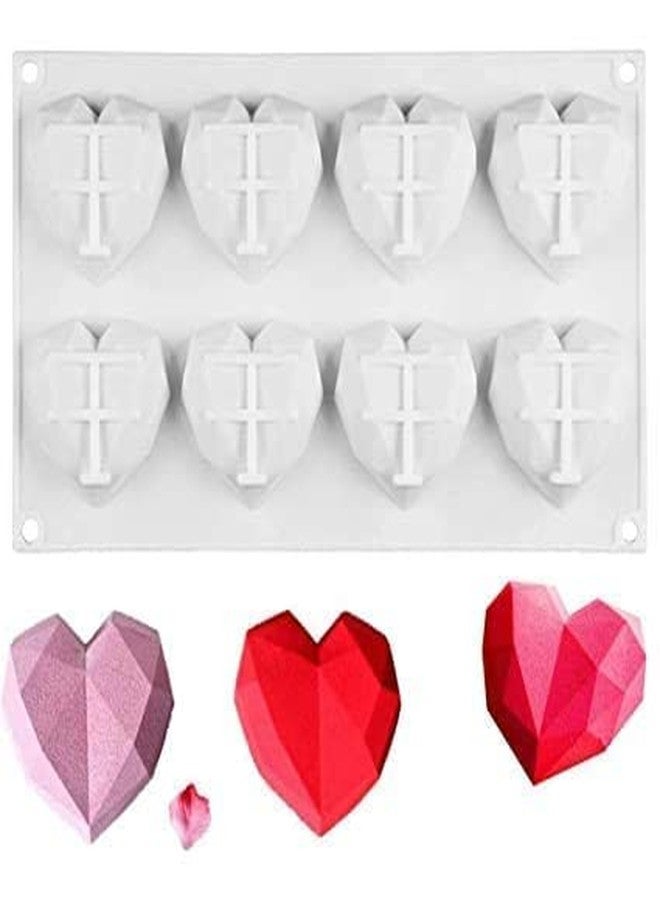 TREXEE Silicone Garnishing Baking Mould 3D Heart Shape Soap Mould (Pack of 1) - Image 1