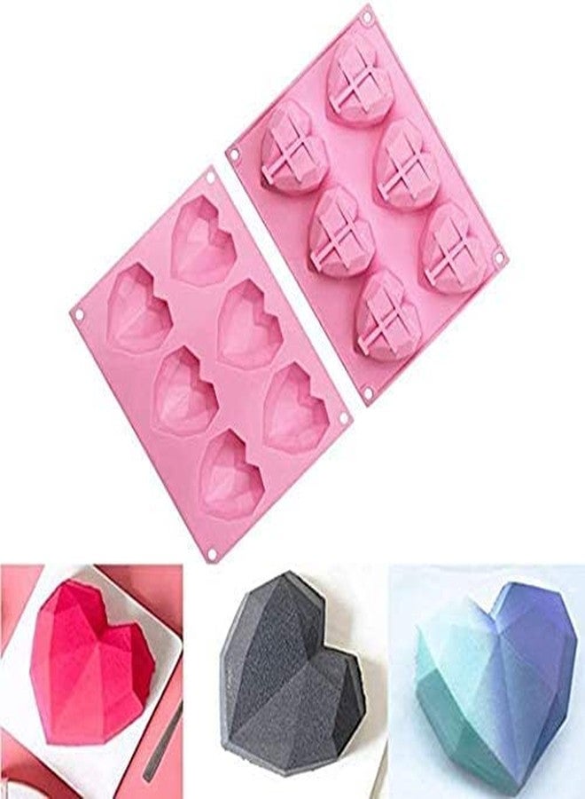 TREXEE Silicone Garnishing Baking Mould 3D Heart Shape Soap Mould (Pack of 1) - Image 2