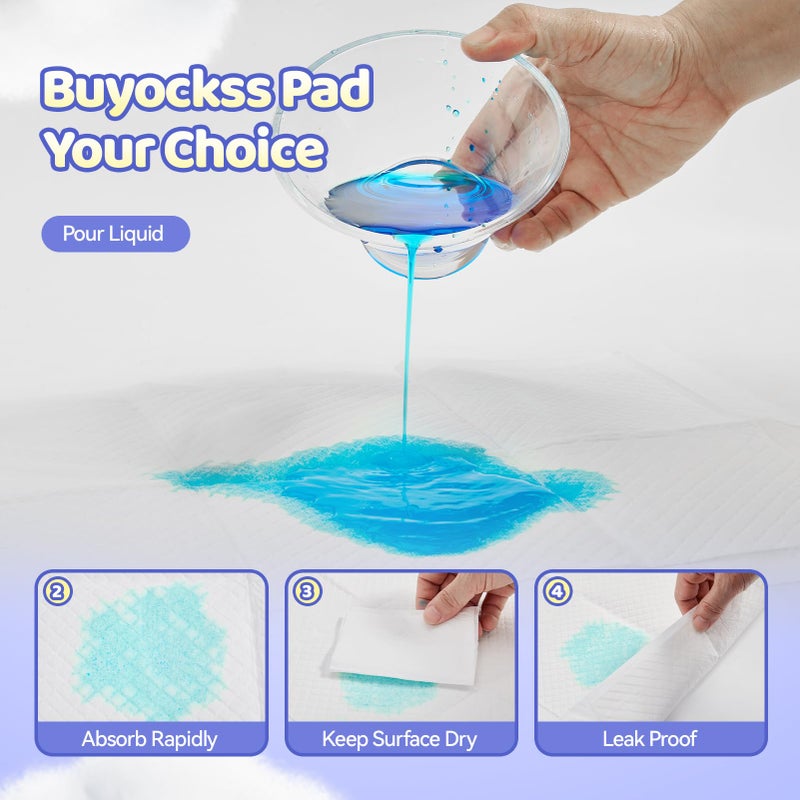 Buyockss Disposable Changing Pad Liners 100 Count - 13x18 Inches Ultra Soft Super Absorbent Waterproof Baby Diaper Changing Pads White - Leak Proof Baby Changing Mat Liners for Home & Travel - Image 4