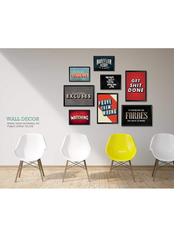 PAPER PLANE DESIGN framed posters (HUSTLE) - Image 2