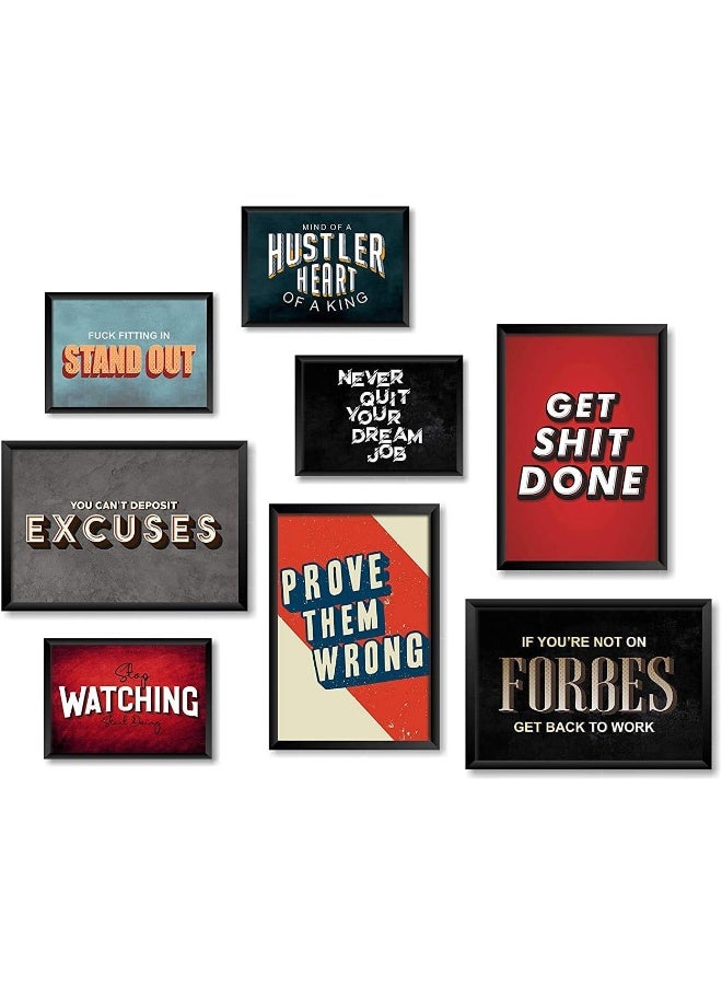 PAPER PLANE DESIGN framed posters (HUSTLE) - Image 1