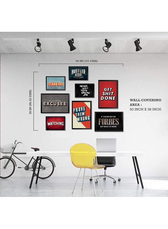 PAPER PLANE DESIGN framed posters (HUSTLE) - Image 3