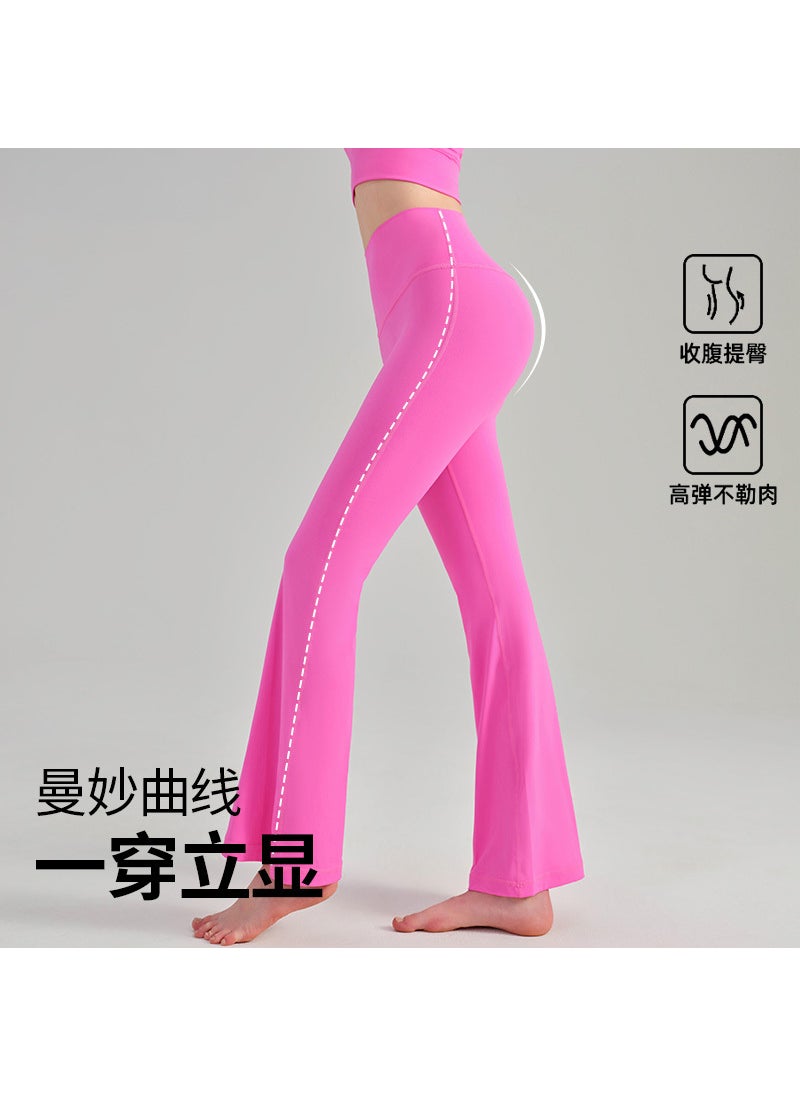 Generic - High Waist Bootcut Yoga Pants Womens Fitness Barbie powder - Image 1