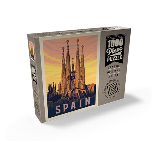 MyPuzzle.com MyPuzzle Spain Familia Sagrada Vintage Poster Premium 1000 Piece Jigsaw Puzzle for Adults - Image 5