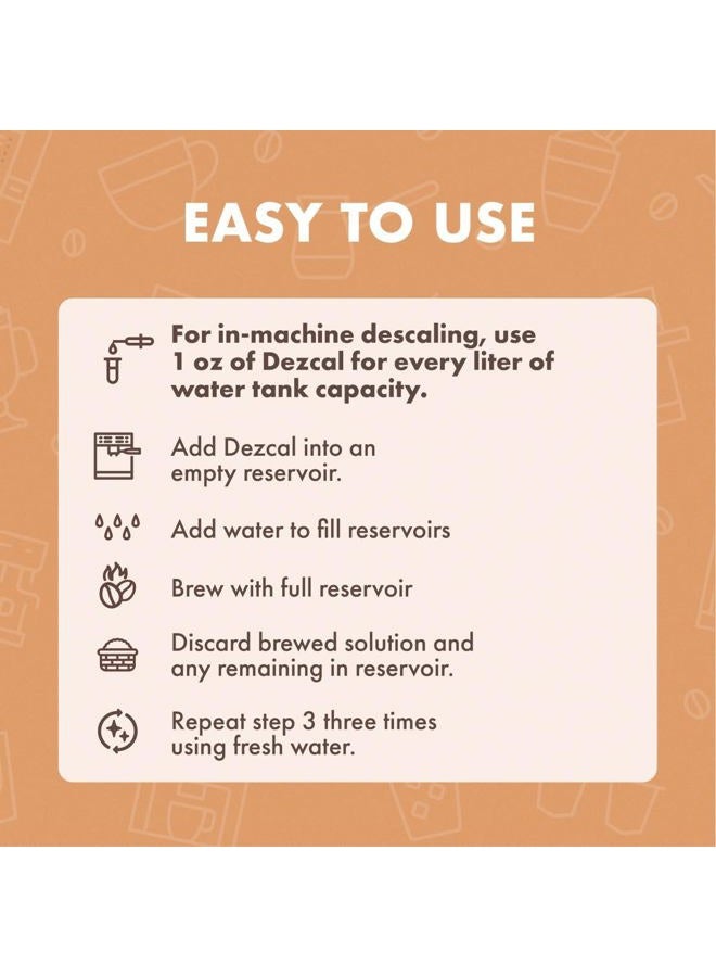 Urnex Liquid Dezcal Activated Descaling Solution - 33.6 Ounce (8 Uses) - For Use With Keurig 1.0/2.0, Home Coffee and Espresso Machines, Kettles, Garment Steamers - Image 5