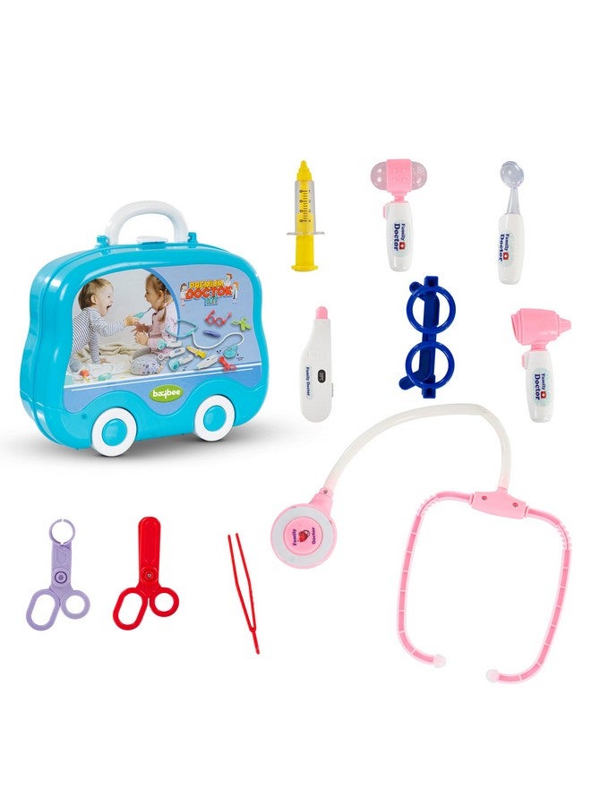 بيبي مجموعة ألعاب طبيب بايبي للأطفال مع حقيبة قابلة للطي، مجموعة ألعاب تظاهرية، مجموعة ألعاب لعب الأدوار الصغيرة، مجموعة أدوات الطبيب للأطفال من سن 3 سنوات فما فوق، ألعاب طبية للبنات والأولاد، ملحقات للأطفال - Image 1