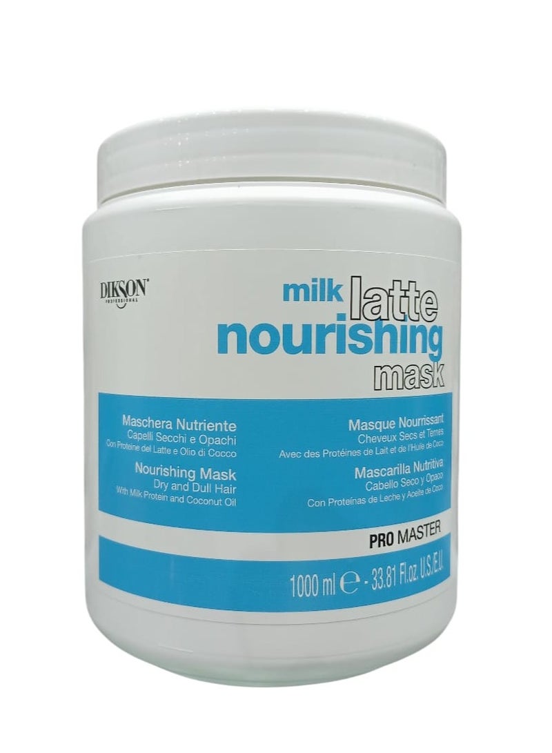 ديكسون ماسك مغذي للشعر الجاف والباهت غني بروتينات الحليب وزيت جوز الهند 1000 مل