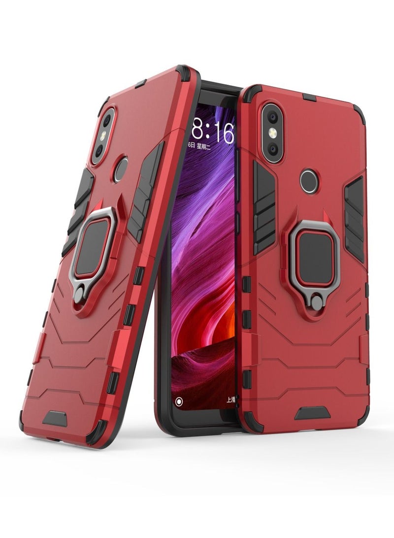 Red Protective Cover With Ring Bracket For Xiaomi - Image 1